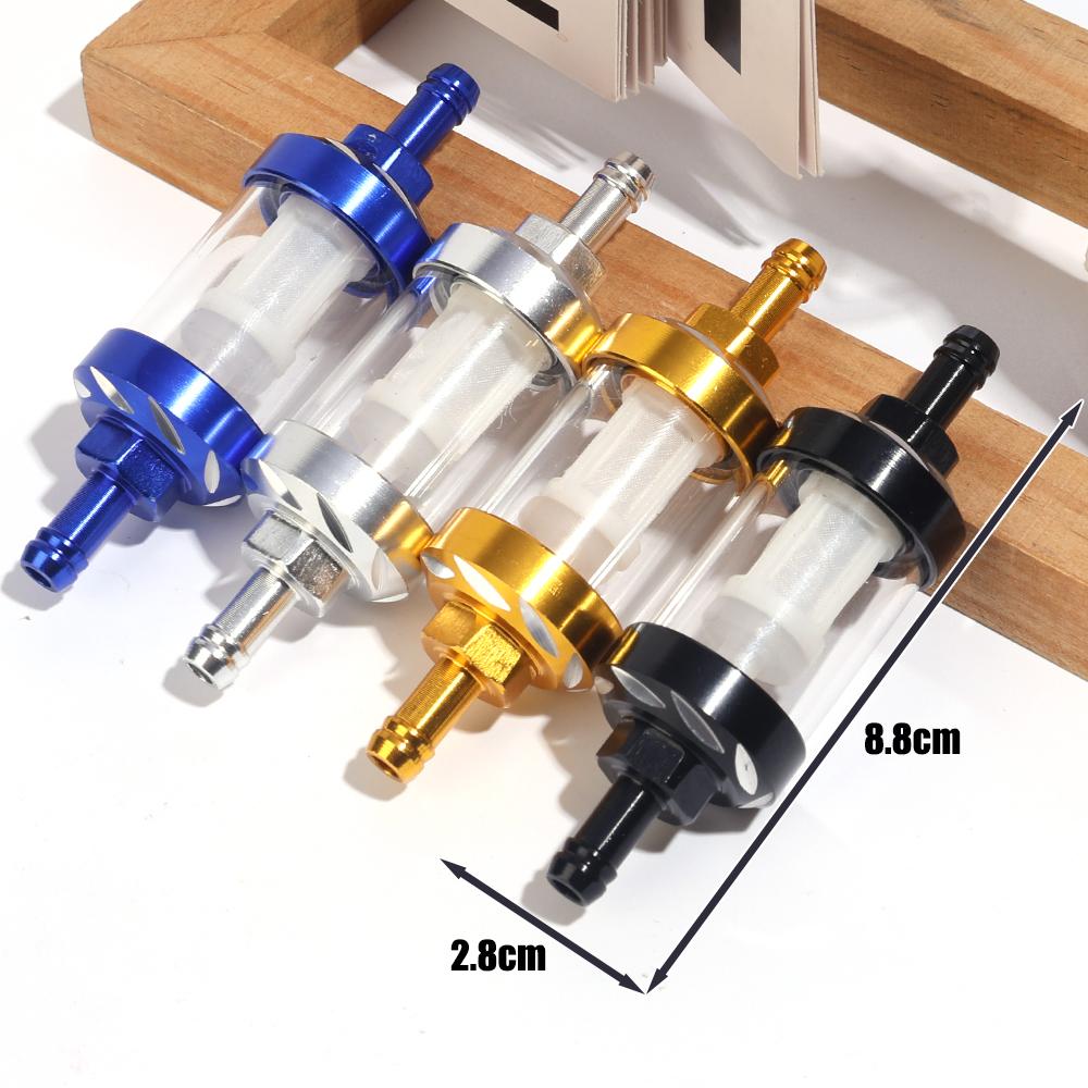 Motorcycle Fuel Filter 8mm Alloy Motorcycle Filter Cartridge Car Scooter Gasoline Filter Cup Motorcycle Modification Accessories