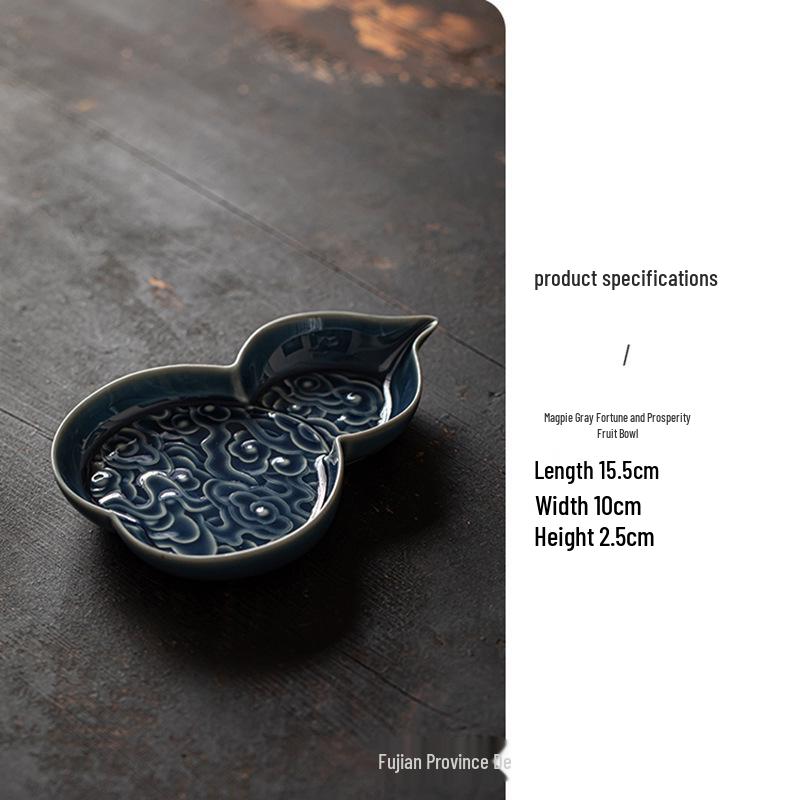 Creative Ceramic Tea and Snack Plate - Feather Design for Nuts, Fruits, Pastries, and Brewing