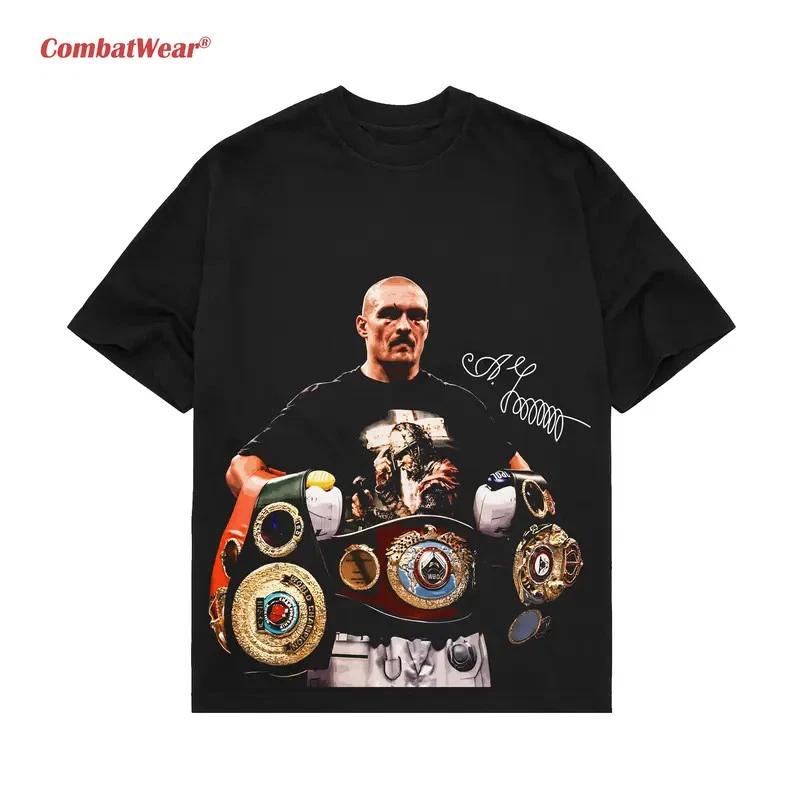 COMBATWEAR Boxing Fighters Oleksandr Usyk, Graphic Boxing Champion T-Shirt XS