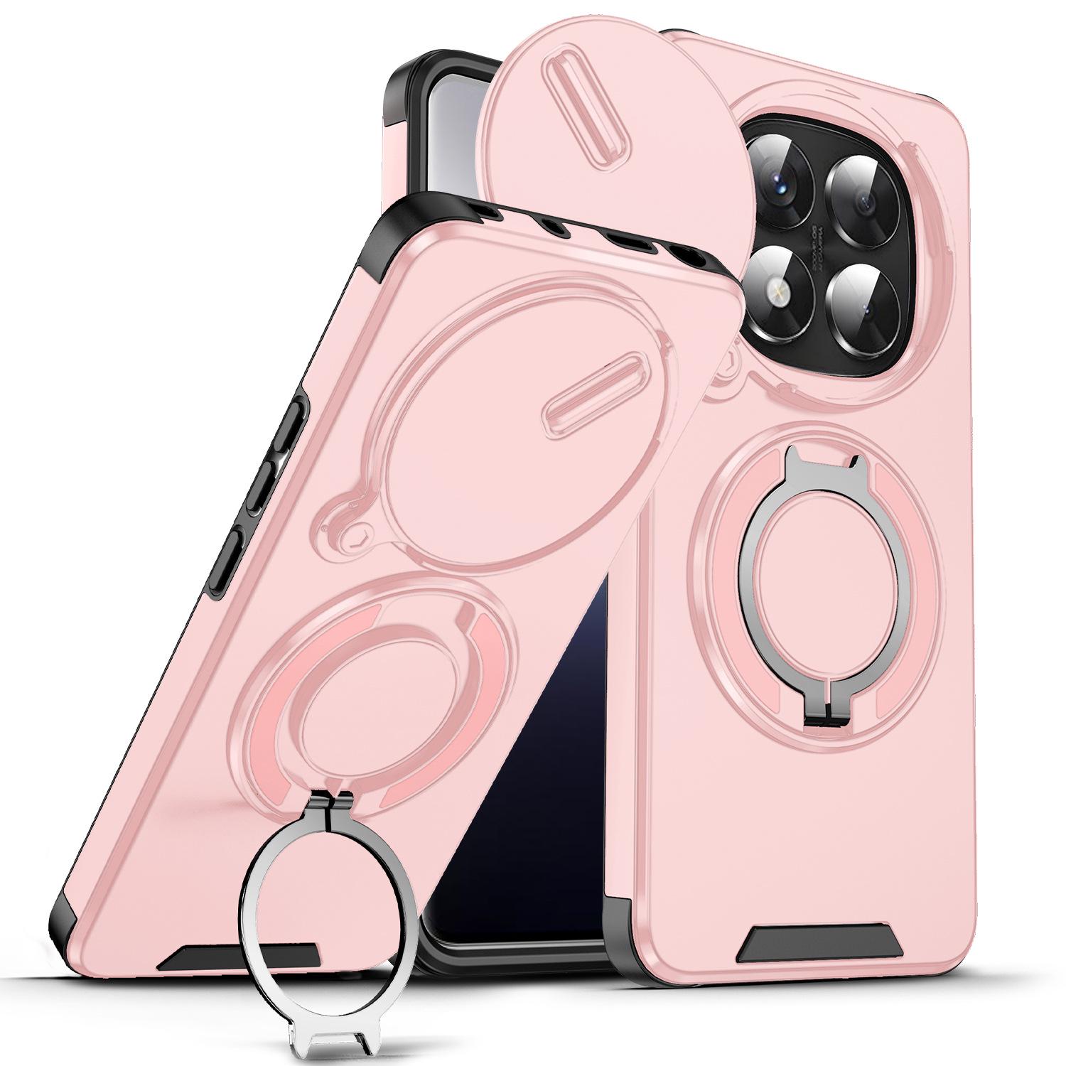 

Xiaomi Redmi Note 15 Pro/Note 14 LYNK Window Stand Anti-Fall Protective Phone Case Redmi Note 14 [5G International] розовый