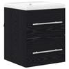 Black Washbasin Cabinet with Drawers 42 X 39 X 52 Cm