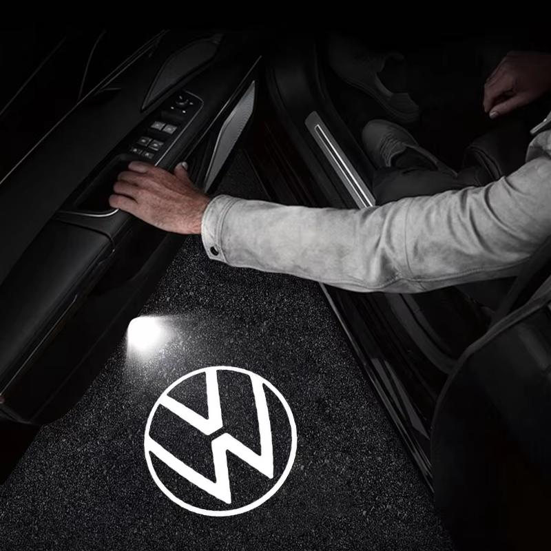 2 For VW Passat B6 B7 B8 B9 Touareg Jetta GTI R Golf 5 6 7 MK6 MK7 LED Car Door Projector Welcome Ghost Shadow Light Accessories