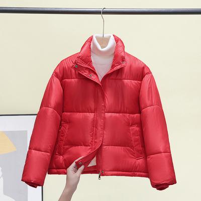 New Short Winter Stand Collar Jacket Women Warm Down  Jacket Parkas Female Casual Loose Cotton-padded Coat Outwear