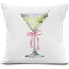 Martini Throw Pillow Covers 18x18inches, Dirty Martini Gifts Decorative Pillowcase Cases, Preppy Trendy Martinis Throw Pillow Covers for Couch Sofa