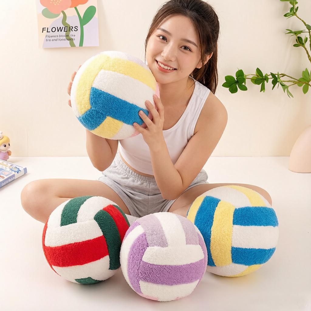 20/24Cm Volleyball Sport Ball Plush Pillow Stuffed Interactive Indoor Home Game Prop Plushie Decor Gift