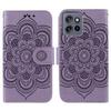 For Motorola Edge 50 5G Case PU Leather Mandala Imprinted Design Wallet Phone Cover