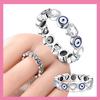 Kupferhandwerk Blaue Augen Herz Valentinstagsgeschenk Edelstein Geometrisches Herz Ring Party Geschenk Set Für Frauen Passend