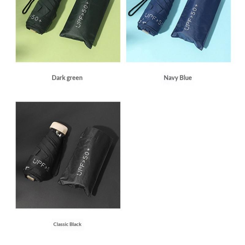 Mini Pocket Foldable Umbrella UPF 50+ UV Protection Waterproof Windproof Parasol for All Weather Use