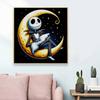 5D DIY Diamond Painting Decorative Skeleton on The Moon Full Round Drill Scenery Diamond Embroidery Cross Stitch Kits Home Decor Gift