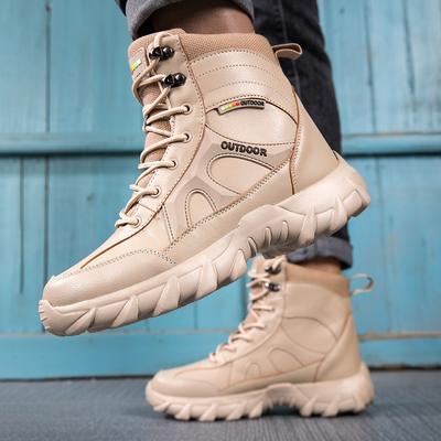 New Couple Outdoor Mountaineering Boots Women's Thick-soled Wear-resistant Shoes Military Boots Outdoor Combat Boots