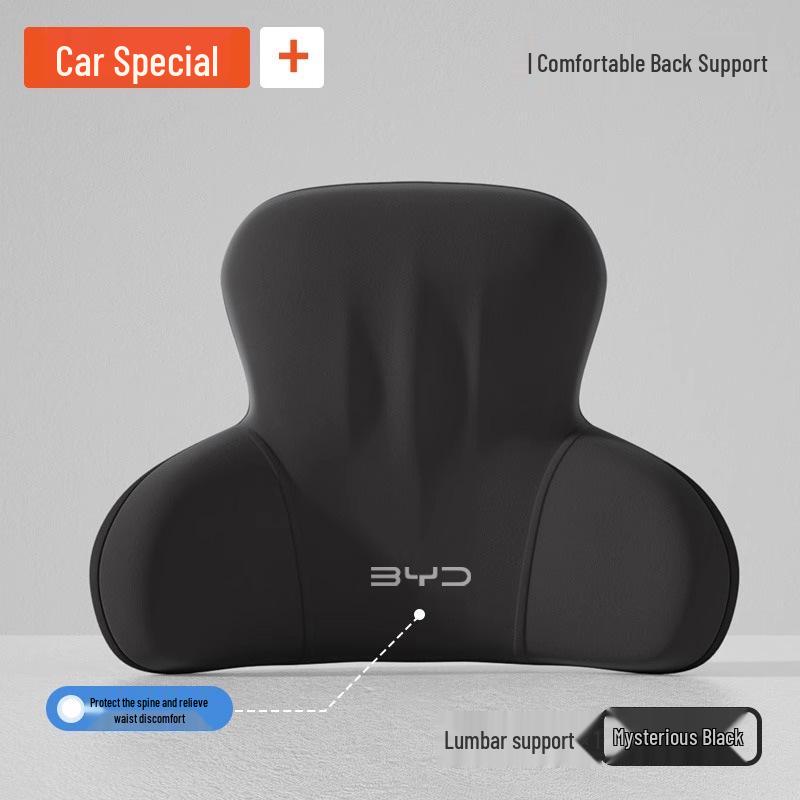Příslušenství pro vozy BYD: Opěrky hlavy, Bederní opěrky, Polštářky a Chrániče krku pro modely Qin Plus, Song Pro, Seagull, Seal, Han.
