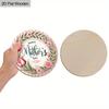 1pc“Happy Mother's Day” Sign Wood Decorative Signs and Plaques Home Decor -Carnation Wreath Pattern - Mother's Day, Birthday Gift- 7.87in/20cm