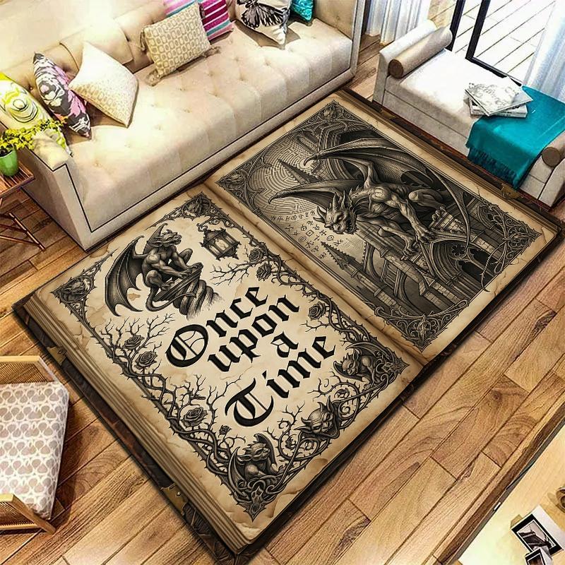 Retro Books Goat Carpet Rug for Living Room Bedroom Home Sofa Decoration,Kids play Non-slip Floor Mat 40x60cm( 15x23in )