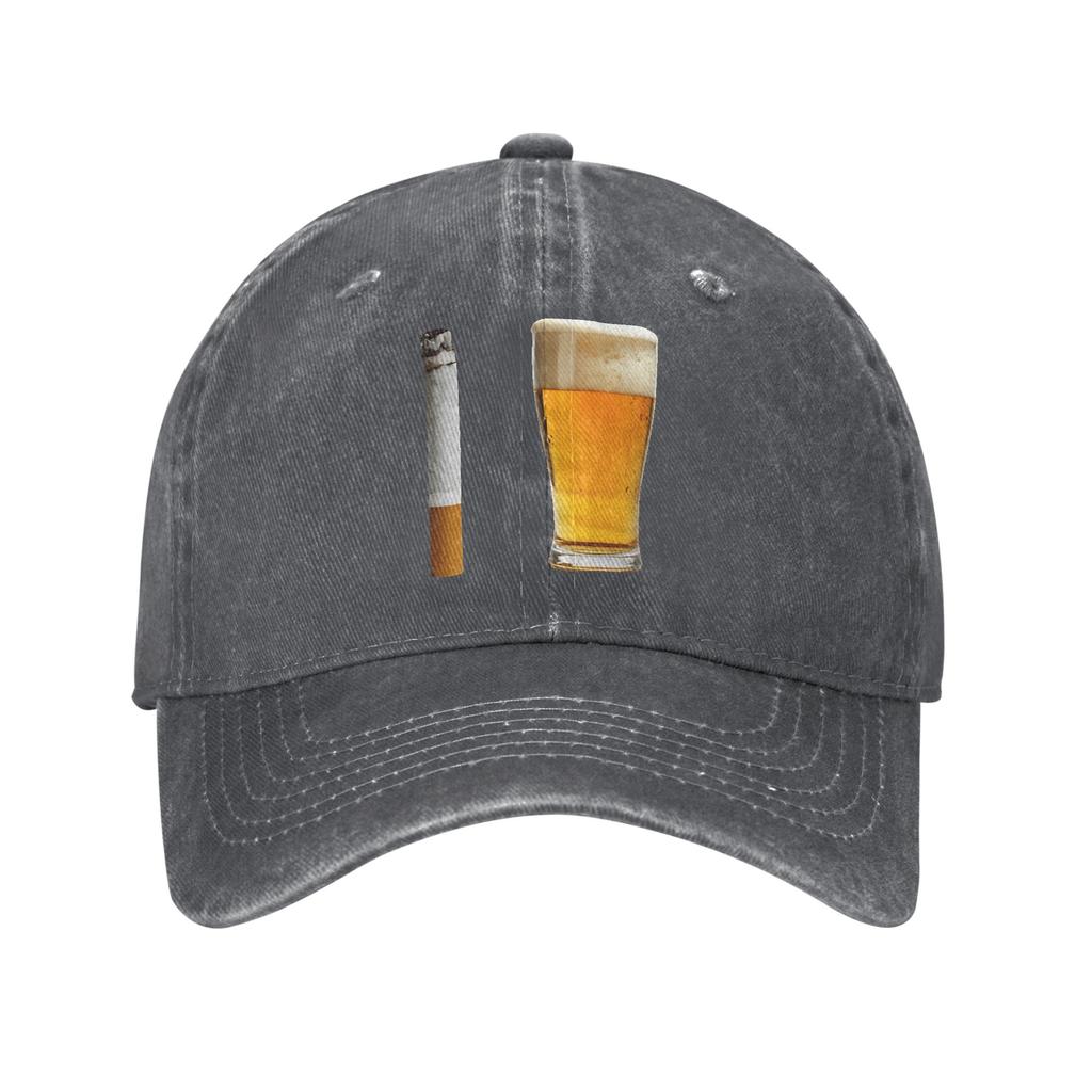 Funny Beer Cigarette Casual Baseball Cap Hunting Camping Trucker Hat Summer Sunscreen Unisex Unisex Trendy Snapback Cap