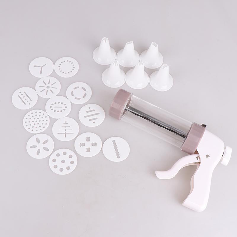 

Pastry Tools Cookie Press Tip Sets Cookie Stamps Maker Cutter With 6 Nozzles Grey