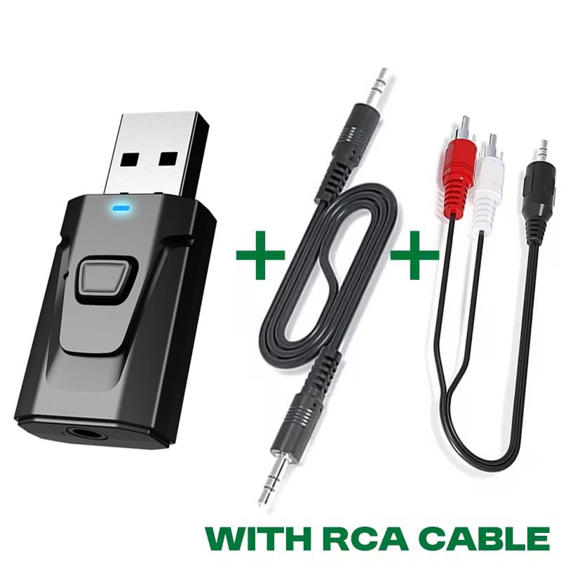 USB Bluetooth 5.4 Audio Transmitter Receiver MIC Wireless Adapter  3.5mm AUX/RCA for TV PC Headphone Home Stereo Car HIFI Music