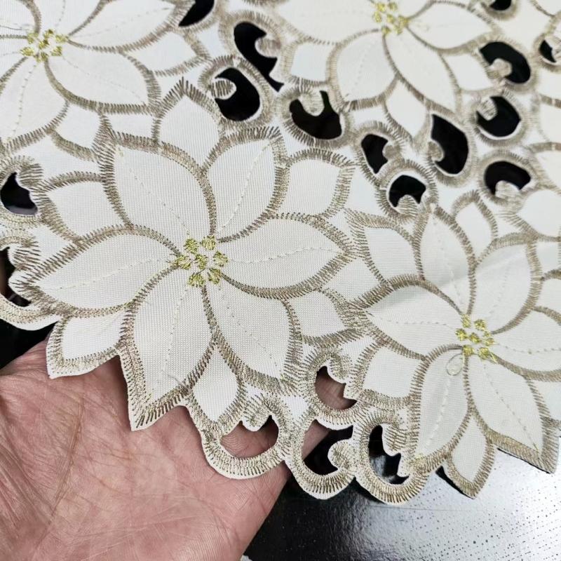 NEW European pastoral Damask embroidery hand hollowed out tablecloth tea set table mat vase lamp living room bedroom decoration for Home