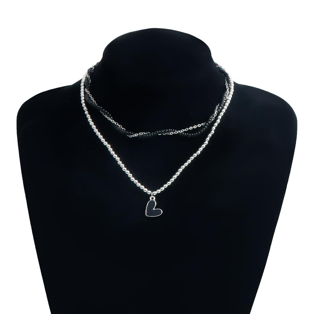 Y2k Necklace Adjustable Heart Pendant Necklace Collarbone Chain Fashionable Light Luxury Jewelry For Daily Wear Evening Events