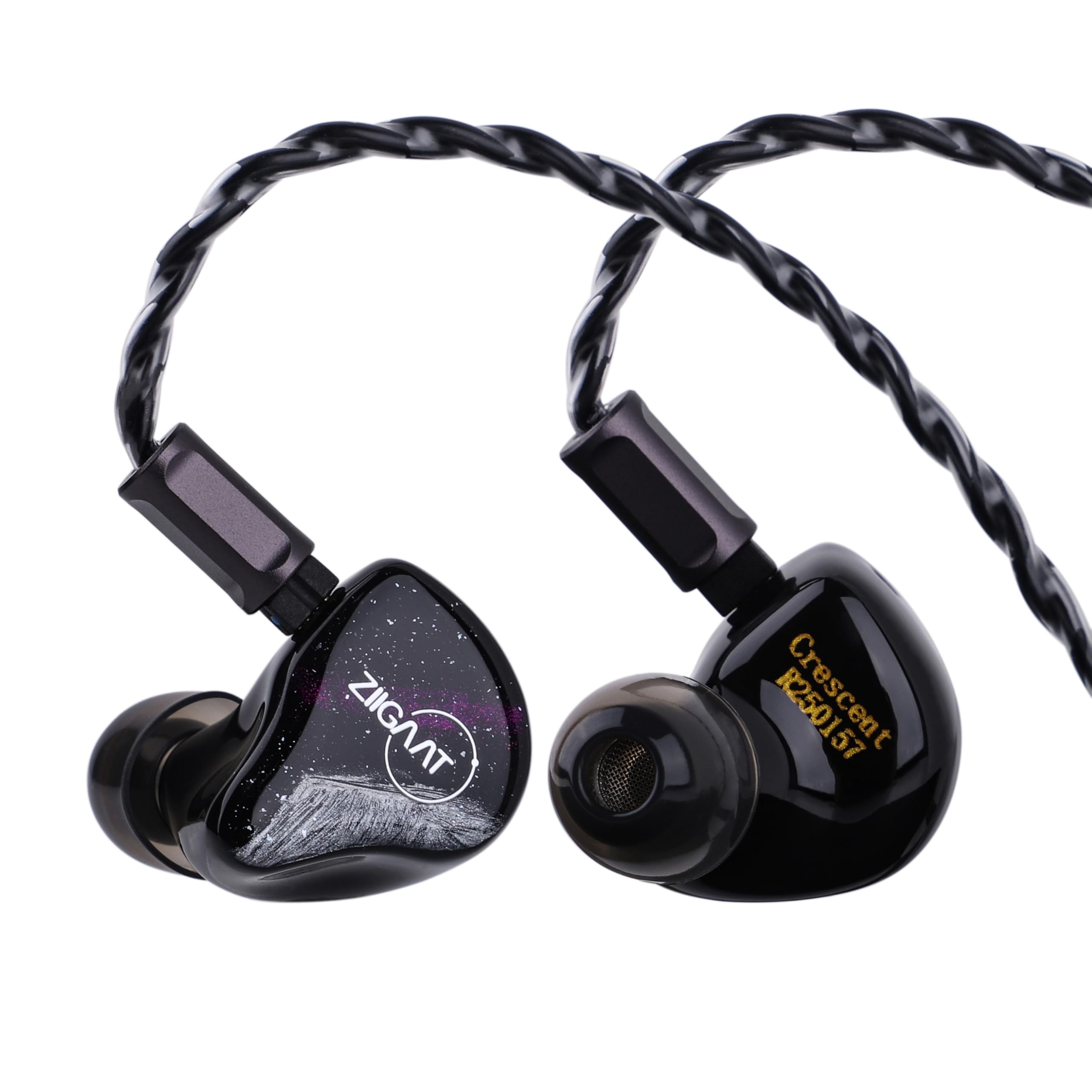 

Linsoul ZiiGaat Crescent In-Ear Monitor Premium 2DD+2BA Hybrid IEM Earphones with Isobaric Bass, Vintage Analog Sound, 3D Printed Resin Shells, and