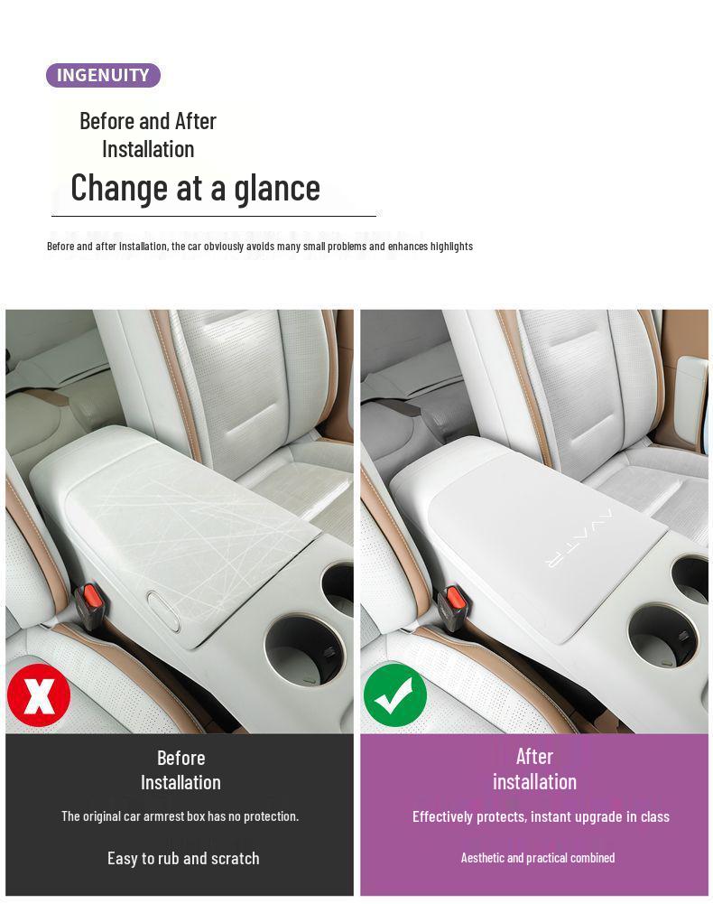 Avatr 07 Armrest Box Silicone Protective Cover - Scratch-proof Interior Decor