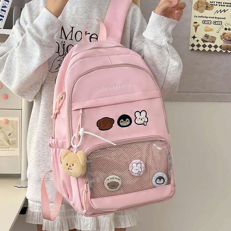 College Style Schoolbag Women Large Capacity Backpack Girls Lightweight Waterproof Backpack