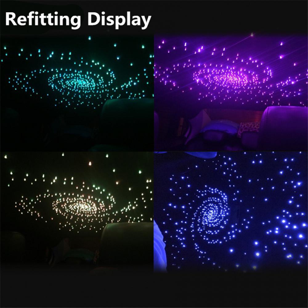 CAR 16W Twinkle RGBW Fiber Optic Light Bluetooth Remote Music Control Star Ceiling 300pcs 2M Cable