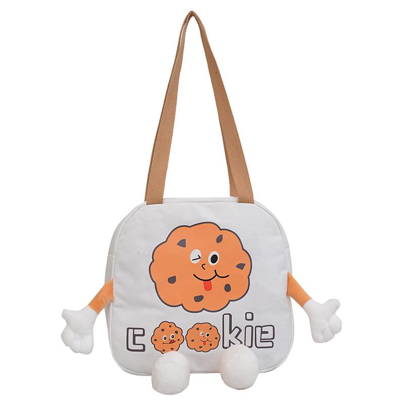 

Women s cartoon canvas shoulder bag street trend funny tote bag animation cartoon women s bag printed messenger bag Width 28 Height 26 Low Thickness 9cm белый