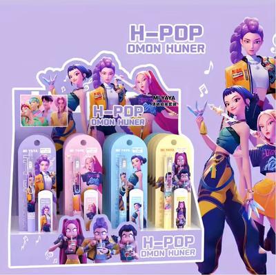 KPOP Demon Hunter Automatic Pencil Set - Random 1/2/4pcs School Stationery for Students Children's Writing & Drawing Gift