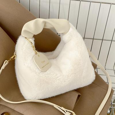 Internet Celebrity Popular Fairy Plush Bag 2025 New Winter Handbag Cute Plush Women Bag Shoulder Messenger Bag