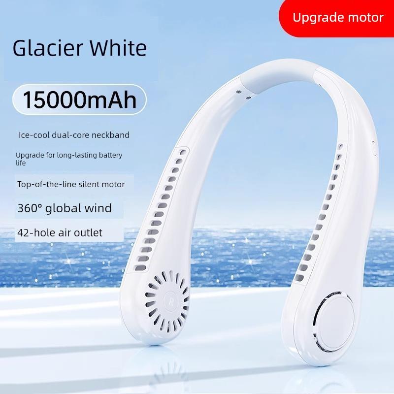 Neck-Hanging Fan Portable Mini Fan USB Rechargeable Bladeless Children's Air Conditioning Fan for Outdoor Use