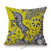 Orange Yellow Blue Pink Purple Tropical Plant Giraffe Unicorn Animal Pattern Toile De Jouy Decorative Pillow Case Cushion Cover
