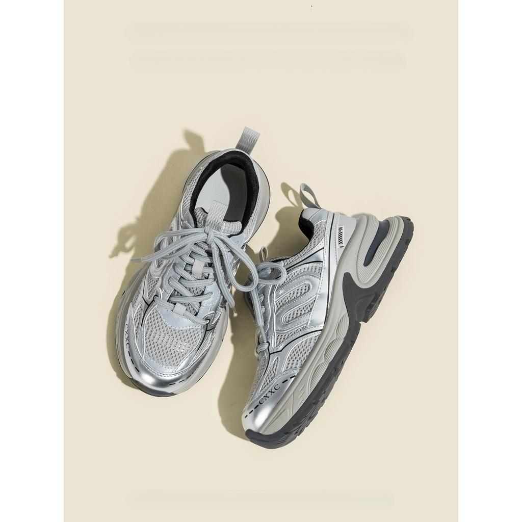 Zhao Ruth, the same platform dad shoes, women's 2025 autumn new gray feet, small running casual sports shoes