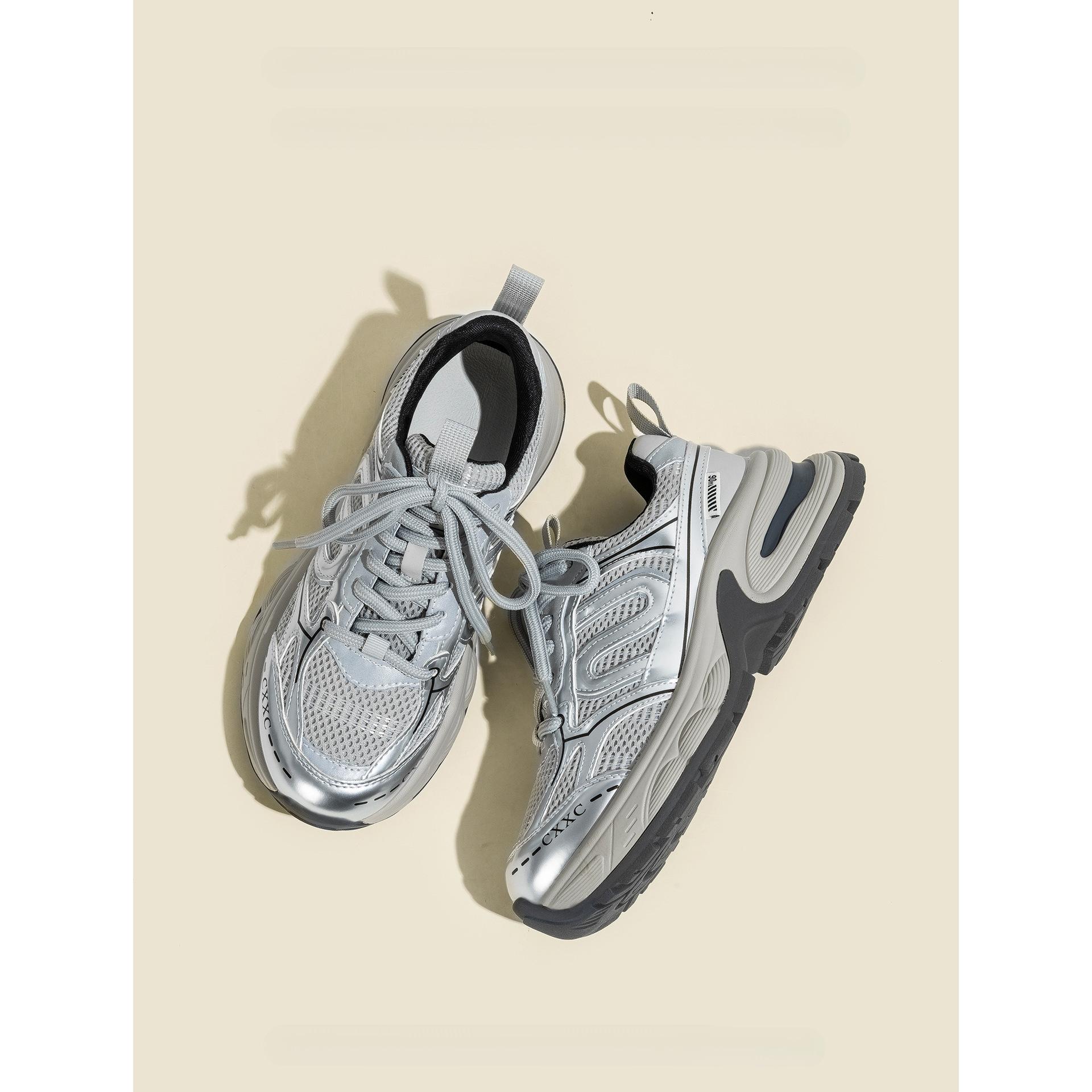 

Zhao Ruth, the same platform dad shoes, women s 2025 autumn new gray feet, small running casual sports shoes 35 серый