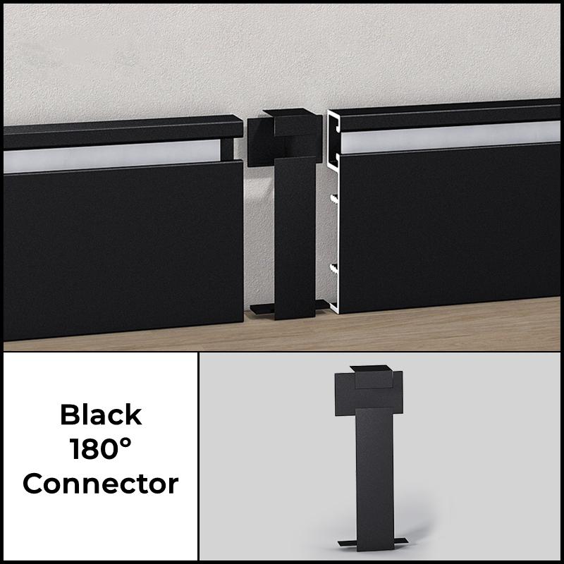 0.5/1M/pcs H50mm LED Skirting Line Aluminum Profile Surface Mount Baseboard Backlight Channel Corner Wall Decor Bar Strip Lights