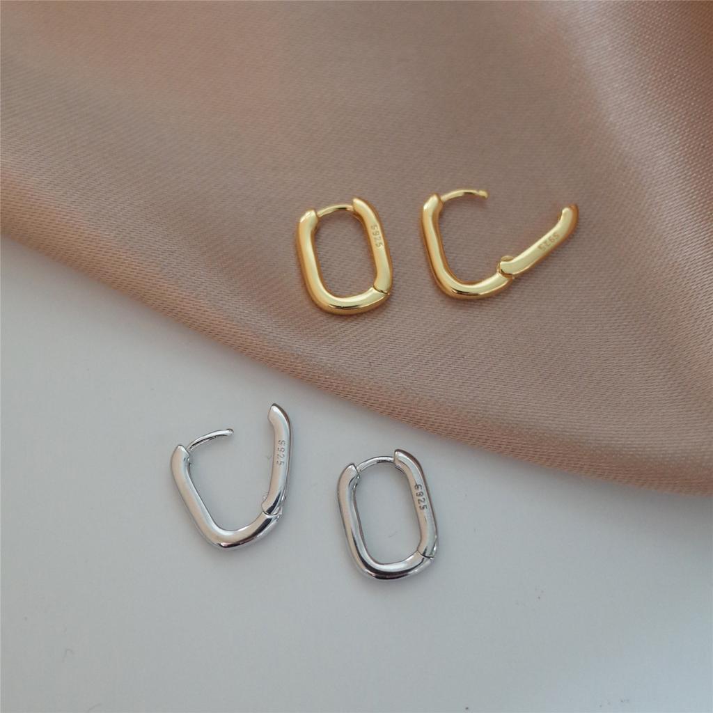 925 Silver U-Shaped Earrings For Women Engagement Wedding Luxury High Quality Elegant Jewelry Trend Money 925