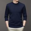 7 Colour Men's Round Neck Spring and Autumn Long Sleeved Solid Color Sweater Soft Warm and Comfortable Top with A Base