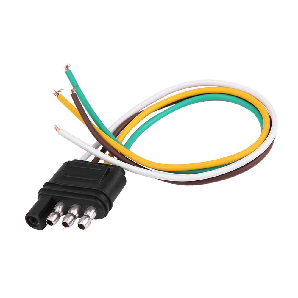 4 Pins Trailer Plug Wiring Connector Towing Light Plug Socket Kit TM8010