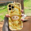 Phone Case: 2D flat design suitable for iPhone 18 17 16 15 14 13 Pro protective case, yellow top hat little elf, perfect Christmas and Halloween holid