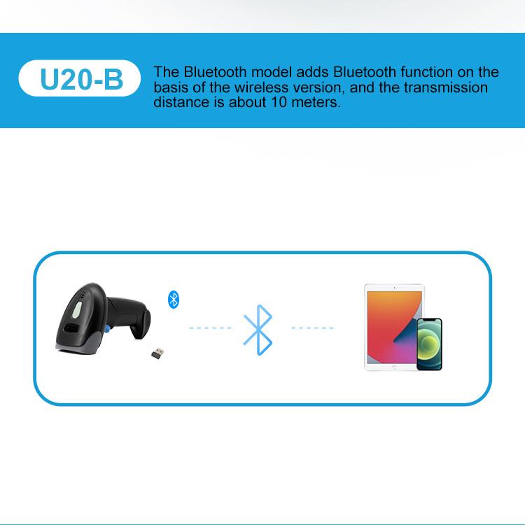 1D/2D Barcode-Leser USB Kabelgebunden/Drahtlos 2.4G WIFI Bluetooth Handheld Barcode QR-Code Scanner CMOS Bild Hochgeschwindigkeits-Dekodierung