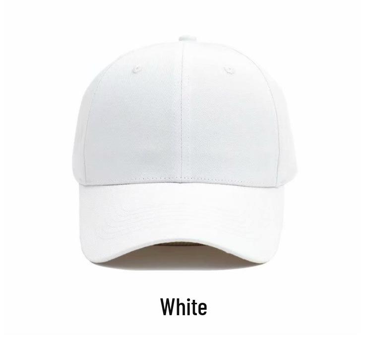 Pure Cotton Duckbill Baseball Cap with Embroidered Logo for Sun Protection and Outdoor Activities белый