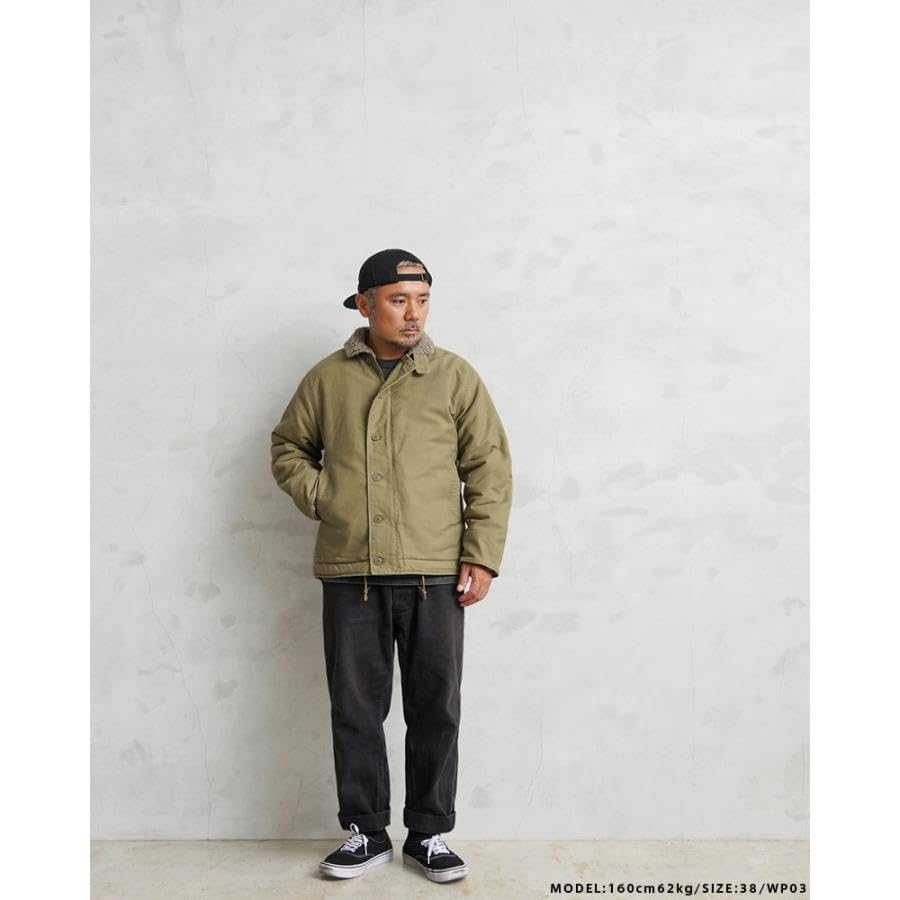 US Navy Deck Jacket USED Processing SOLID TAN 03 USED SOLID [Wiper] U.S.NAVY N-1 - [WP03] (36, TAN)