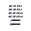 Glossy Black ABS Alphanumeric Badge for BMW E63 E64 F06 F12 F13 G32 - 630i 630d 640i 640d XDrive SDrive - Bright Silver Car Embl