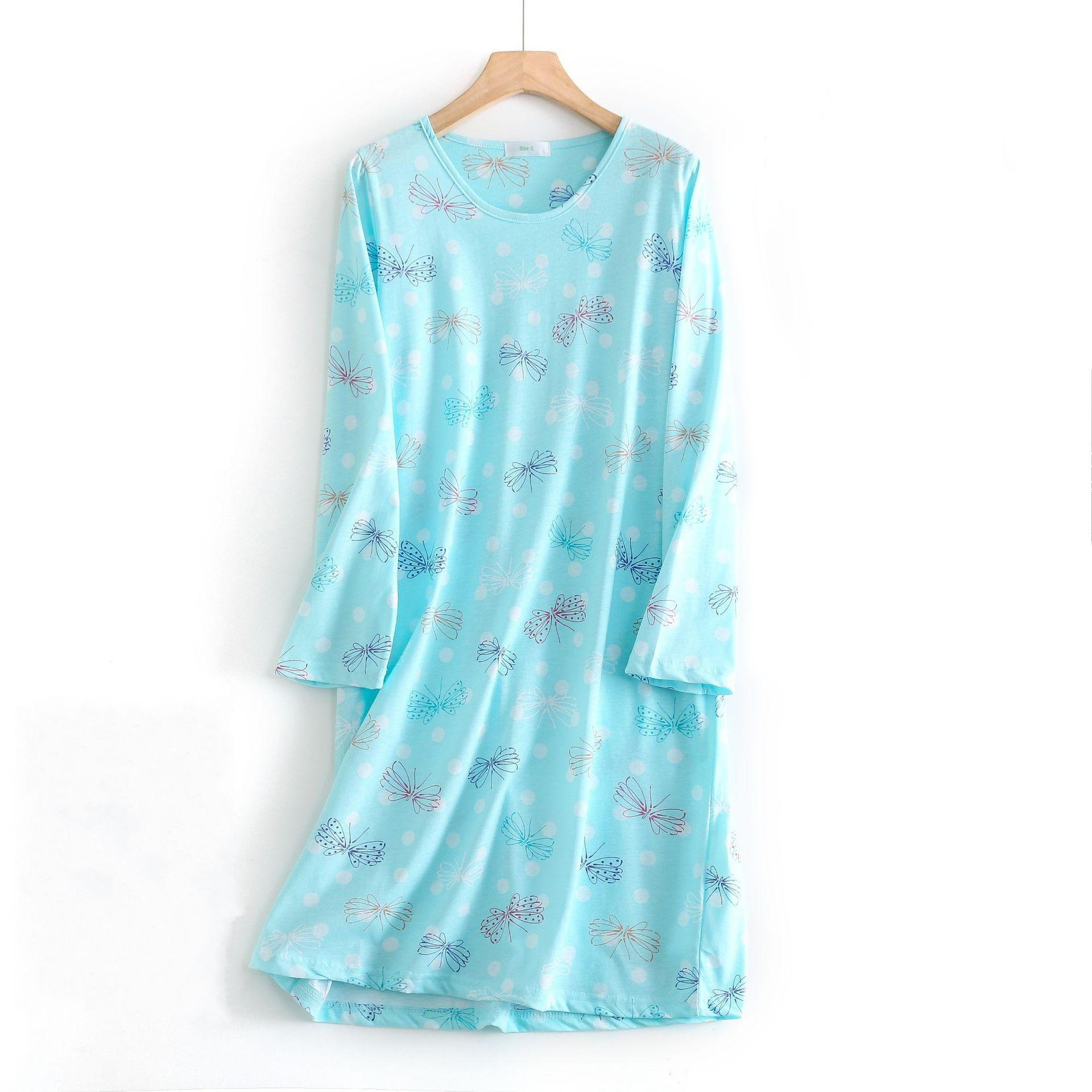 

Длинная пижама больших размеров, милые ночные рубашки с героями мультфильмов, женская осенняя хлопковая ночная рубашка с круглым воротником, одежда для сна с длинными рукавами XL чёрный