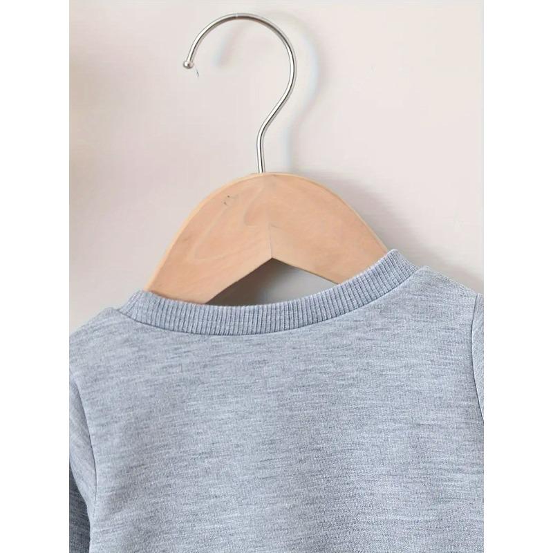 European Size Cute Printed Pattern Baby Unisex Comfortable and Simple Round Neck Hoodie