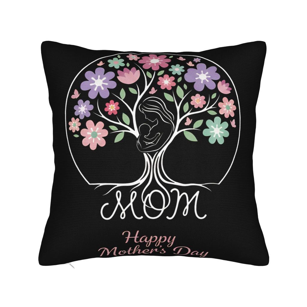 Decorative Pillow Covers Happy Mother'S Day Merch Home Throw Pillow Case Cover Zippered Multi Size