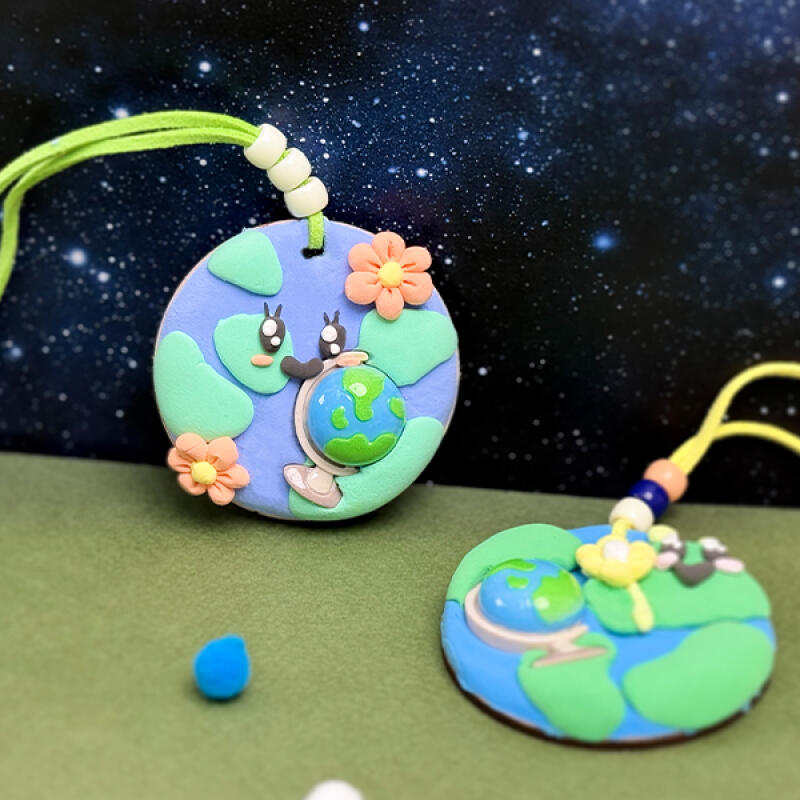 Защити окружающую среду Земли - Набор для изготовления глиняного ожерелья на 1 человека