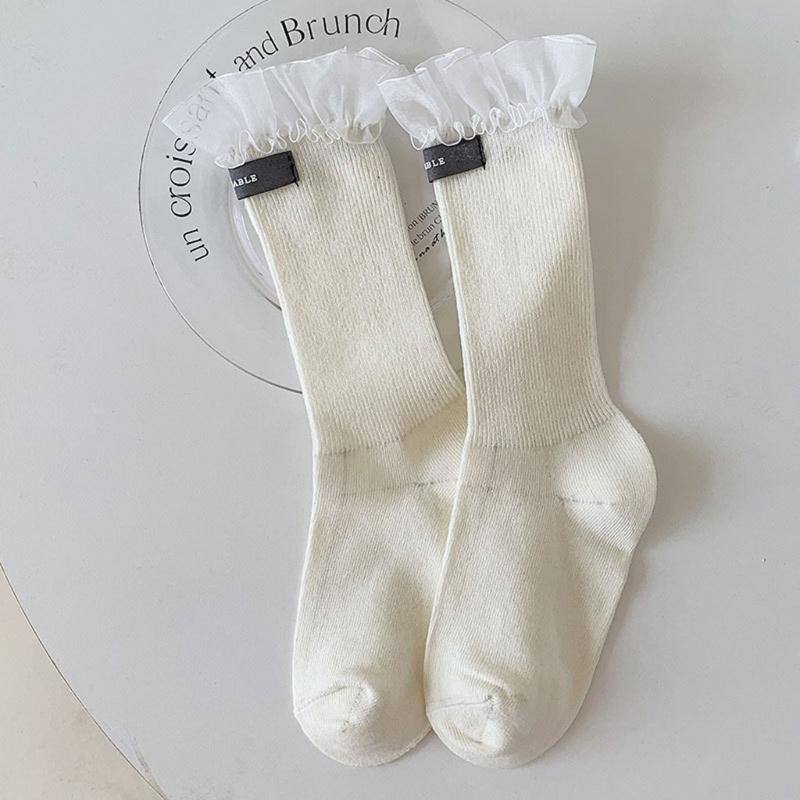 Women's Summer Ankle Socks Summer Crew Socks Lace Middle Tube Socks Japanese Style Cute Boot Socks Streetwear Gift
