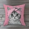 Colorful Bohemian Short Plush Pillowcase 45x45cm Adorable Kitten Living Room Bedroom Decor (Pillow Insert Not Included)