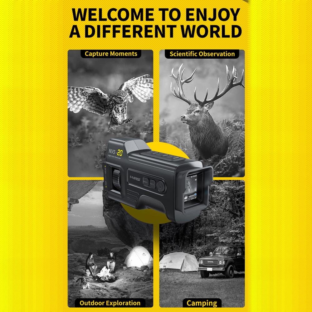 

4K Цифровое инфракрасное ночное видение 300M Полная темнота Просмотр днем ​​и ночью с 1,54-дюймовым IPS-экраном 6X