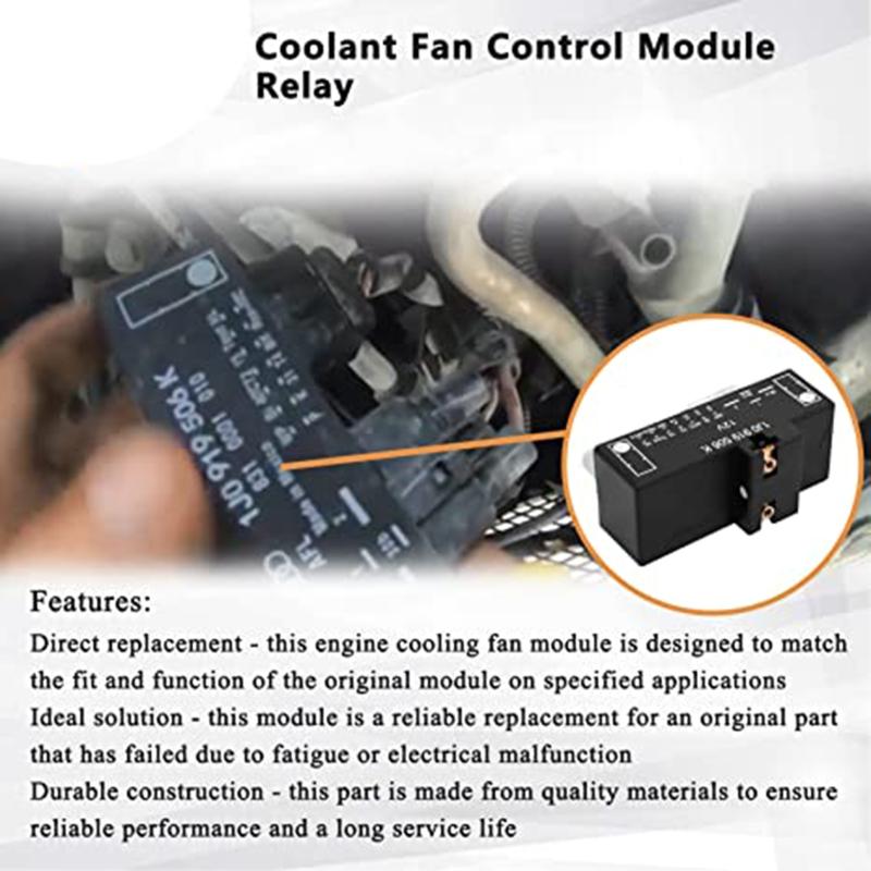 Radiator Cooling Fan Control Module  Replacement Accessory for  1J0919506K 2000-2006 Auto Car Parts